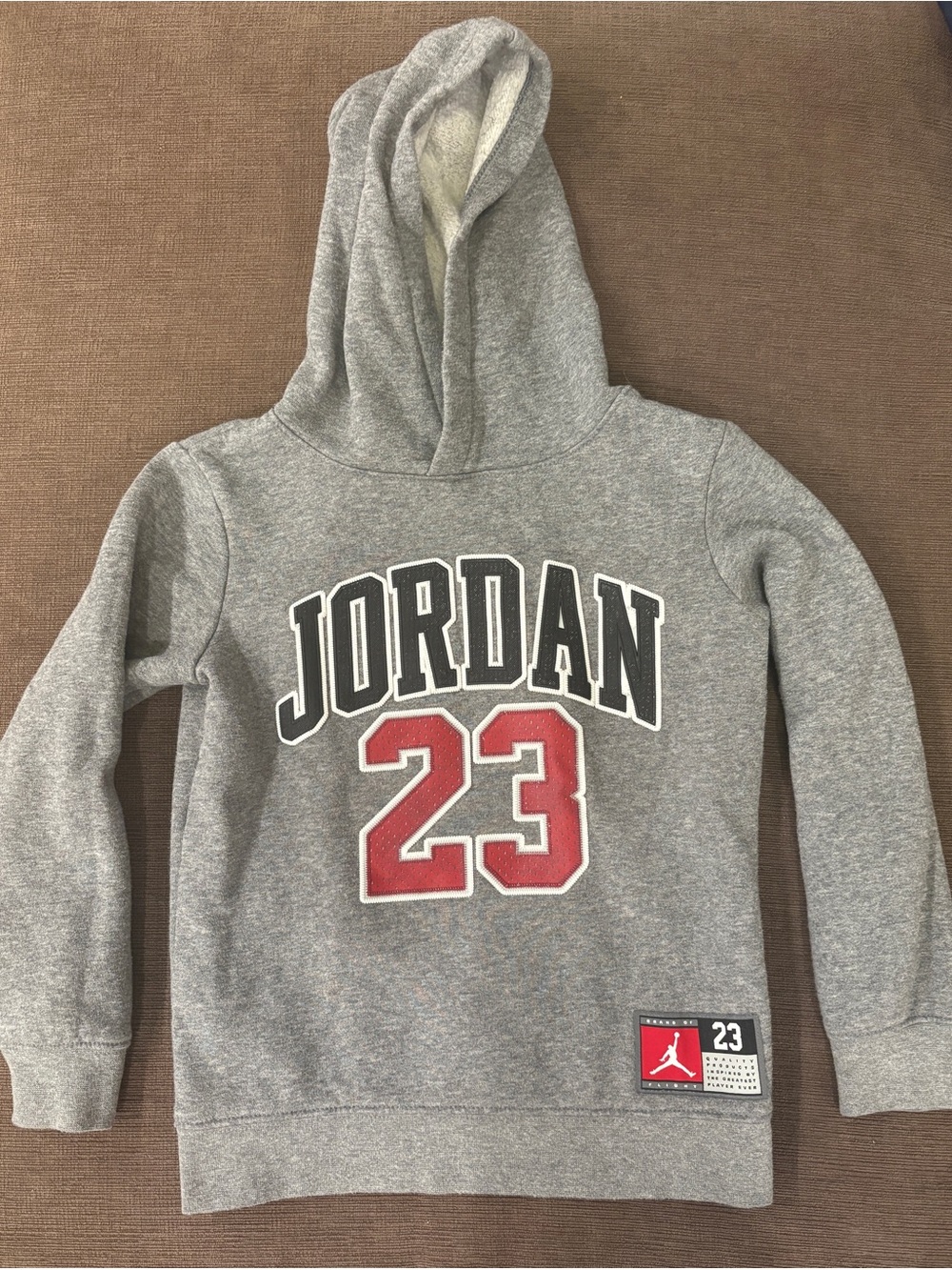 Jordan 23 Kids Medium (5-6 Years Old) Gray Hoodie